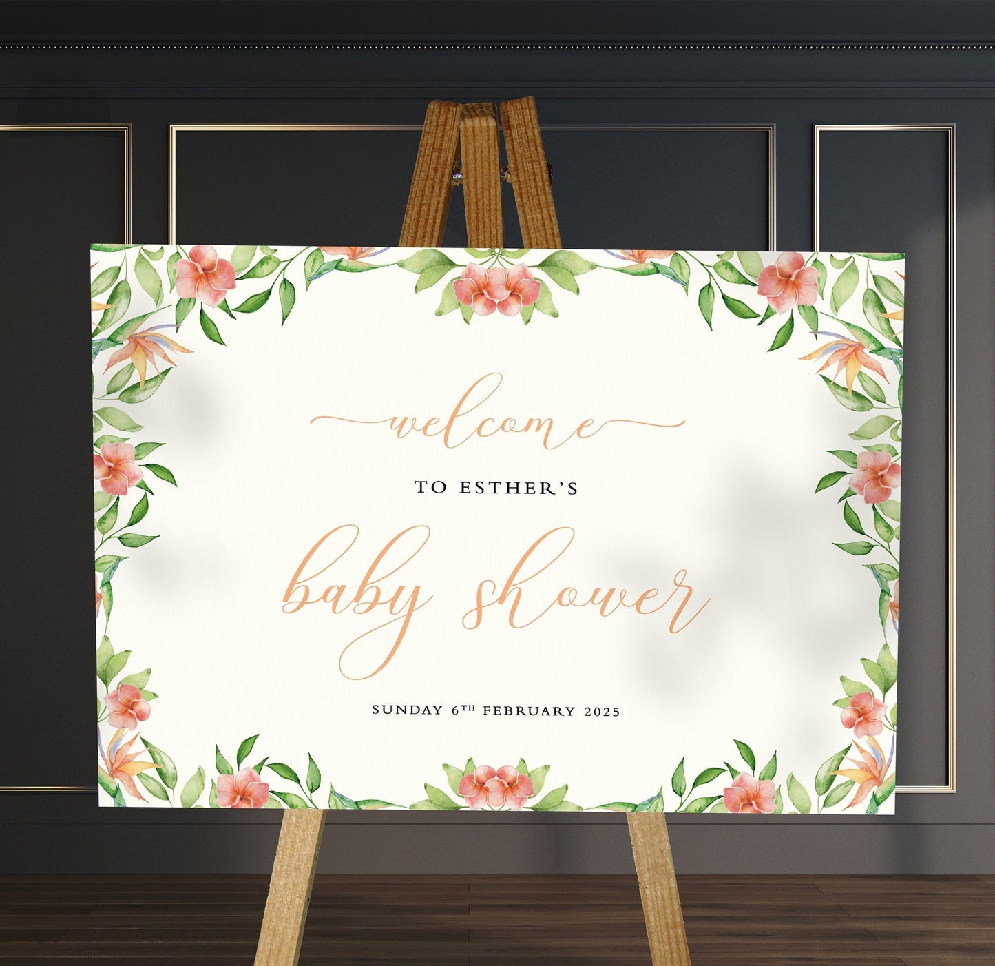 Tropical Baby Shower Welcome Signs
