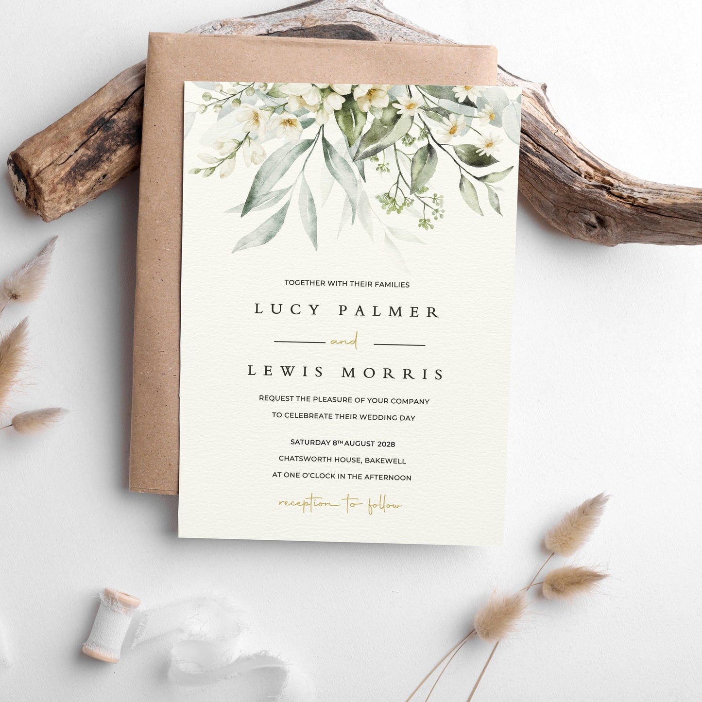 Greenery Wedding Invitations