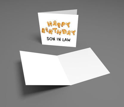 Happy Birthday Son-In-Law, Son-In-Law Card