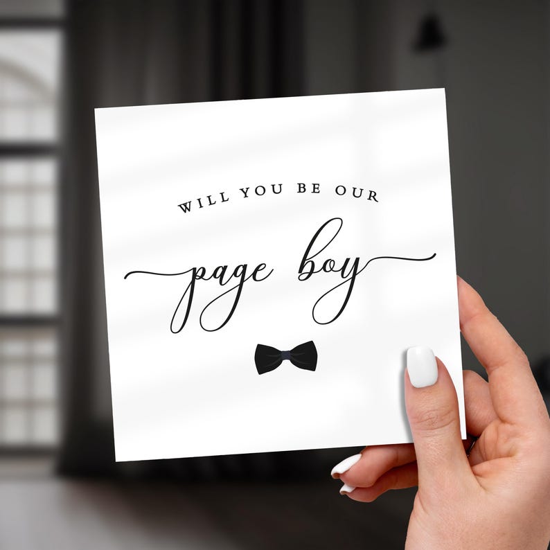 Will You Be Our Page Boy Card