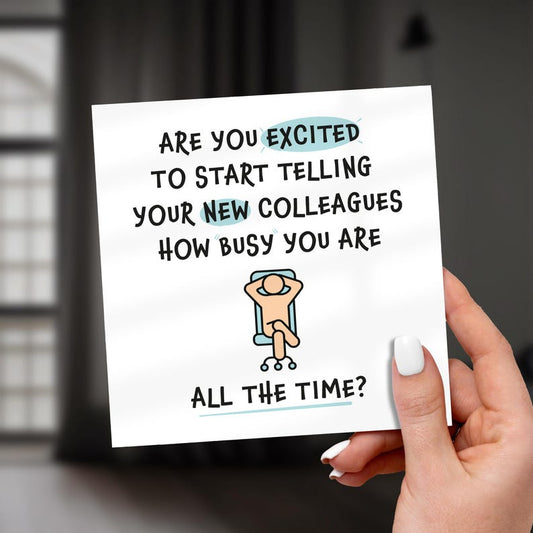 New Job Card - How Busy You Are