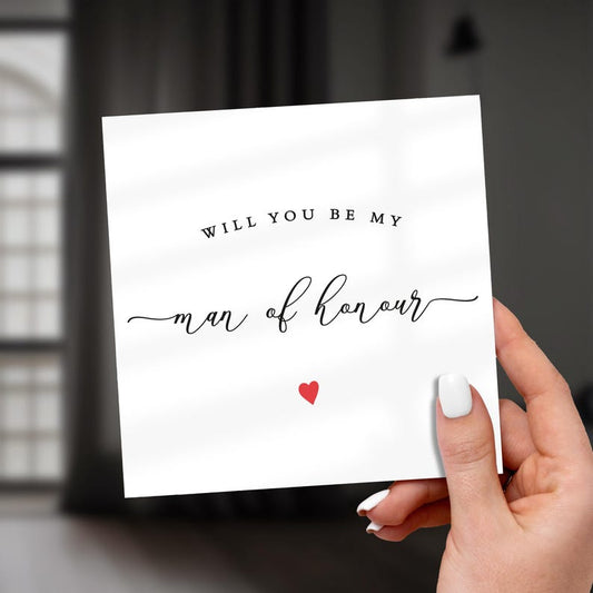 Will You Be My Man Of Honour Card