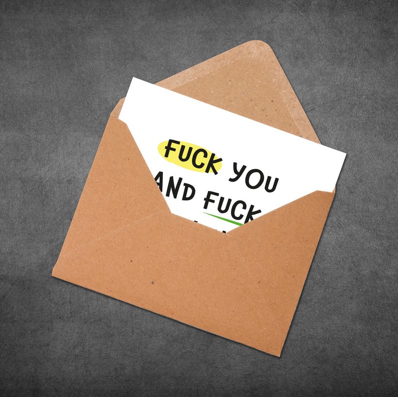 New Job Card - F**k You & F**k Your New Job